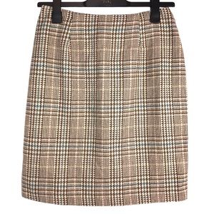 Vintage Classy Plaid Wool Blend Skirt